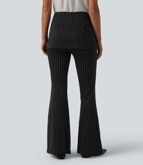 High Waisted Stripe InstantCool Flare Work Pants
