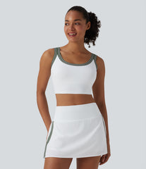 U-Neck Stripes 2-in-1 Pickleball Tank Top