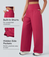 Softlyzero™ Airy Super High Waisted 2-in-1 Straight Leg InstantCool Yoga Pants with Pockets