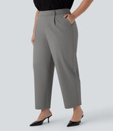 Halara Flex™ DayStretch High Waisted Ankle Length Tapered Work Plus Size Pants with Pockets