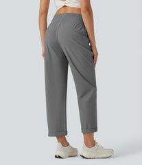 High Waisted Tapered Yoga Pants with Pockets