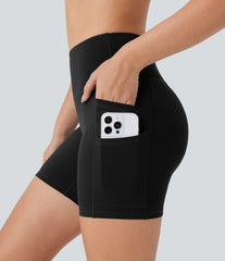 SoftlyZero™ High Waisted Double Pockets Yoga Biker Shorts 5''-UPF50+