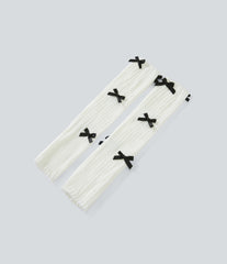 Bow Tie Knit Leg Warmers
