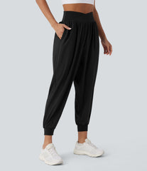 Breezeful™ Crossover High Waisted Pockets Quick Dry Yoga Joggers