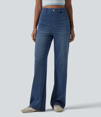 Halara Flex™ High Waisted Sculpted Lift Design Straight Leg Casual Jeans with Pockets