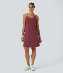 SoftlyZero™ Airy Cut Out 2-in-1 Pocket InstantCool Longer Active Dress-Easy Peezy Edition-UPF50+