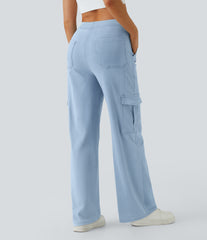 Halara Flex™ Mid Rise Pockets Straight Leg Casual Cargo Jeans