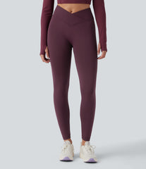 OneForm Seamless Flow Crossover High Waisted Scrunch Yoga 7/8 Leggings