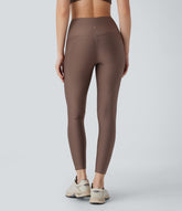 High Waisted Pocket Sheen Workout Leggings