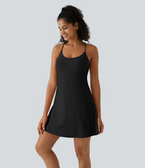 2-in-1 Pocket Mini Slip Yoga Active Dress-Easy Peezy Edition