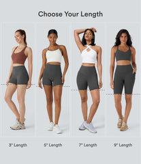 Halara UltraSculpt™ High Waisted Tummy Control Pocket Shaping Training Biker Shorts 9''