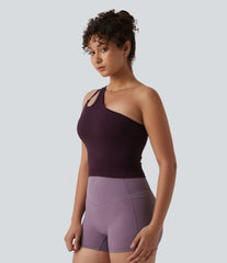 OneForm Seamless Flow One Shoulder Built-in Bra Yoga Tank Top