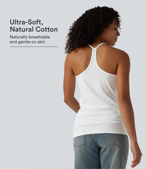 U-Neck Y-back Casual Pima Cotton Tank Top