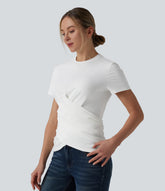 Round Neck Short Sleeve Casual T-Shirt