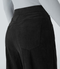 Halara Flex™ High Waisted Pockets Wide Leg Baggy Corduroy Work Pants