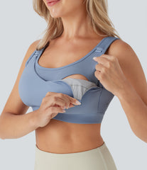 SoftlyZero™ Airy Low Support Adjustable Buckle InstantCool Nursing Yoga Sports Bra A-D Cups