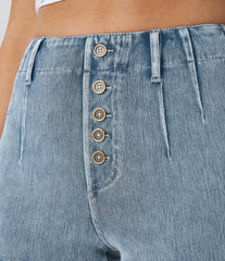 Halara Flex™ High Waisted Decorative Pockets Denim Casual Shorts 2''