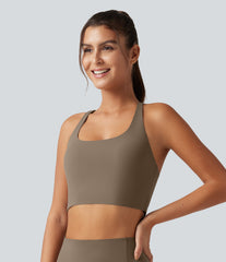 Halara UltraSculpt™ Ribbed Low Support Built-in Bra Running Sports Bra