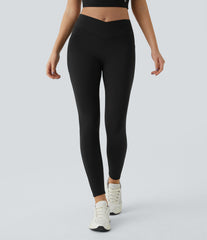Patitoff™ 2.0 Pet Hair Resistant High Waisted Crossover Side Pocket Yoga Leggings