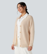 V-neck Long Sleeve Casual Cardigan