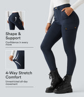 DayStretch High Waisted Butt Lifting Shaping Casual Cargo Pants with Pockets