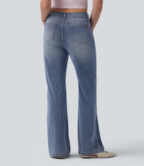 Halara Flex™ High Waisted Casual Straight Leg Jeans with Pockets
