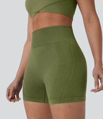 OneForm Seamless Flow High Waisted Yoga Biker Shorts 4''