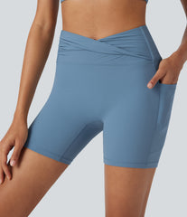 Halara UltraSculpt™ High Waisted Yoga Biker Shorts 5'' with Pockets