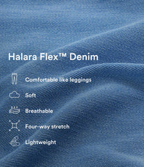 Halara Flex™ Mid Rise Pockets Straight Maxi Washed Denim Casual Skirt