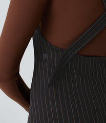 V Neck Stripe InstantCool Mini Work Dress