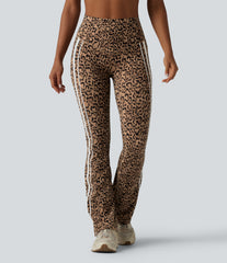 Halara UltraSculpt™ Leopard Print High Waisted Tummy Control Color Block Stripe Bootcut Training Leggings with Pockets