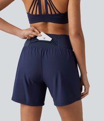 Breezeful™ High Waisted 2-in-1 Quick Dry Yoga Shorts 7'' with Pockets