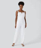 SoftlyZero™ Airy Tie Pocket InstantCool Jumpsuit-UPF50+