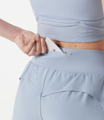 Breezeful™ High-waisted Drawstring 2-in-1 Quick Dry Workout Shorts with Pockets