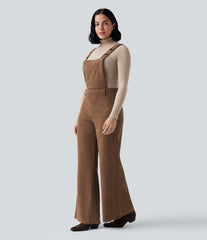 Adjustable Straps Corduroy Casual Detachable Overalls with Pocket
