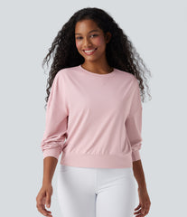 Round Neck Long Sleeve Yoga Sports Top