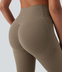 Halara UltraSculpt™ High Waisted Scrunch Butt Lifting Tummy Control Crop Shaping Yoga Bootcut Leggings with Pockets