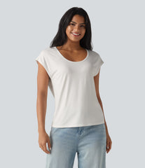 U-Neck Short Sleeve Casual T-Shirt