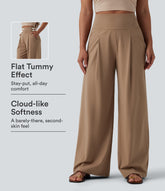 SoftlyZero™ Airy High Waisted Tummy Control Wide Leg Baggy InstantCool Casual Pants with Pockets-UPF50+