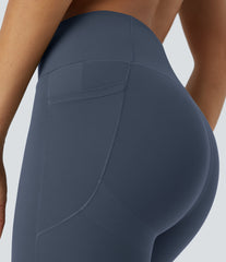 Halara UltraSculpt™ High Waisted Crossover Tummy Control Butt Lifting Pocket Yoga 7/8 Leggings