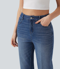 Halara Flex™ High Waisted 7/8 Straight Leg Casual Jeans with Pockets