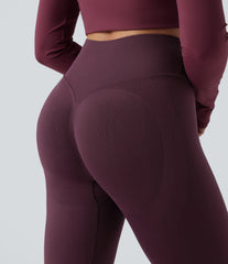 OneForm Seamless Flow Crossover High Waisted Scrunch Yoga 7/8 Leggings