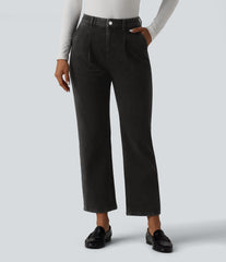 Halara Flex™ High Waisted 7/8 Casual Straight Leg Jeans with pockets