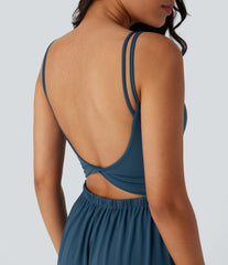 SoftlyZero™ Airy Double Straps Pocket InstantCool Yoga Jumpsuit-Easy Peezy Edition