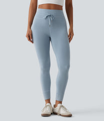 SpacerTek™ High Waisted Drawstring Casual Skinny Pants with Pockets