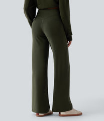 High Waisted Casual Baggy Pants with Pockets