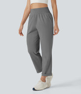 High Waisted Tapered Yoga Pants with Pockets