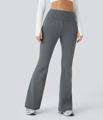 High Waisted Pocket Thermal Yoga Flare Leggings