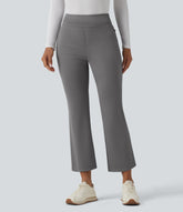 High Waisted Quick Dry Golf Bootcut Pants-Golf Tee Pocket-UPF40+