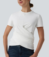 Round Neck Short Sleeve Casual T-Shirt